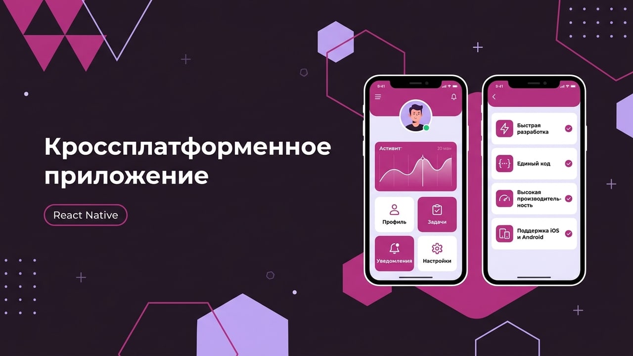 Кроссплатформенное приложение на React Native (iOS + Android)