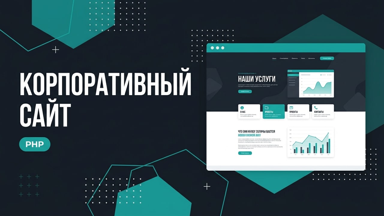 Корпоративный сайт под ключ на PHP: дизайн, вёрстка, админка